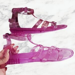Purple Jelly Gladiator Sandals